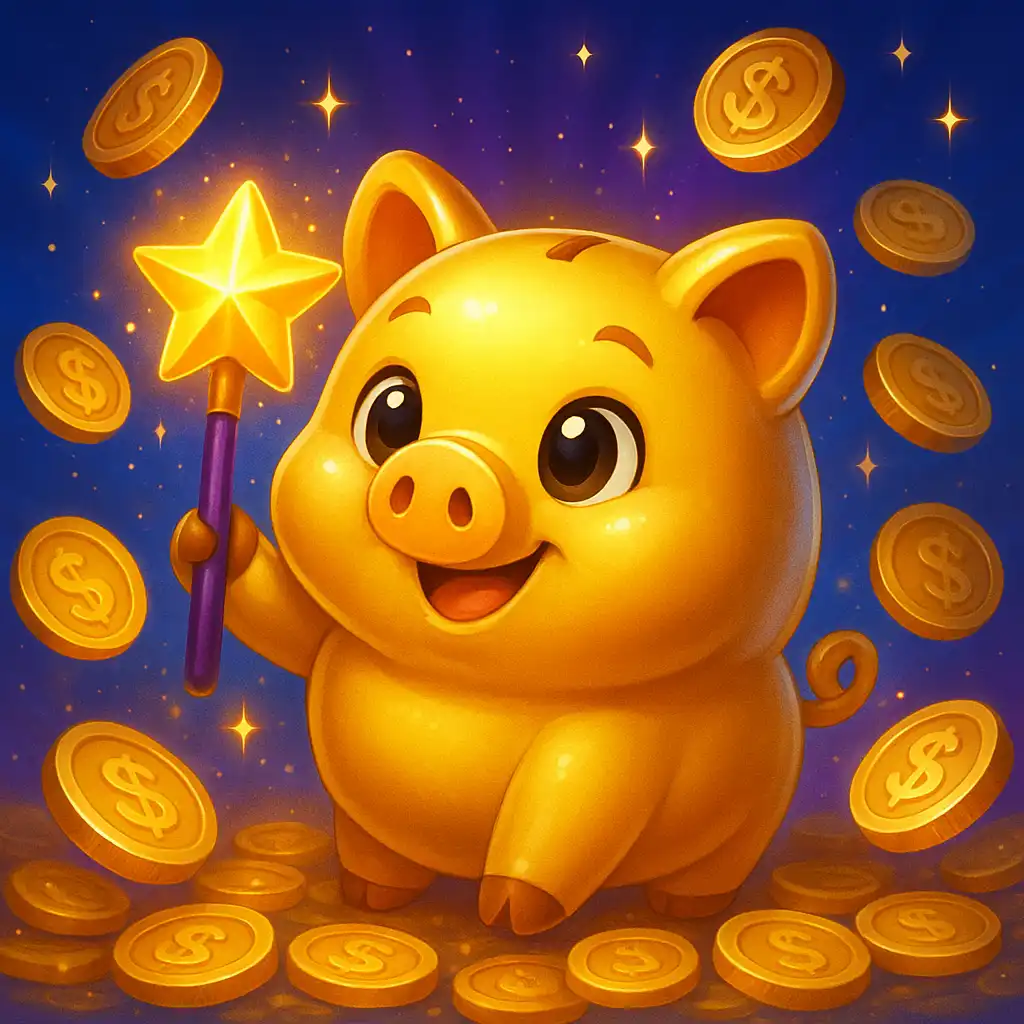 Piggy Prizes Wand of Riches slot game screen